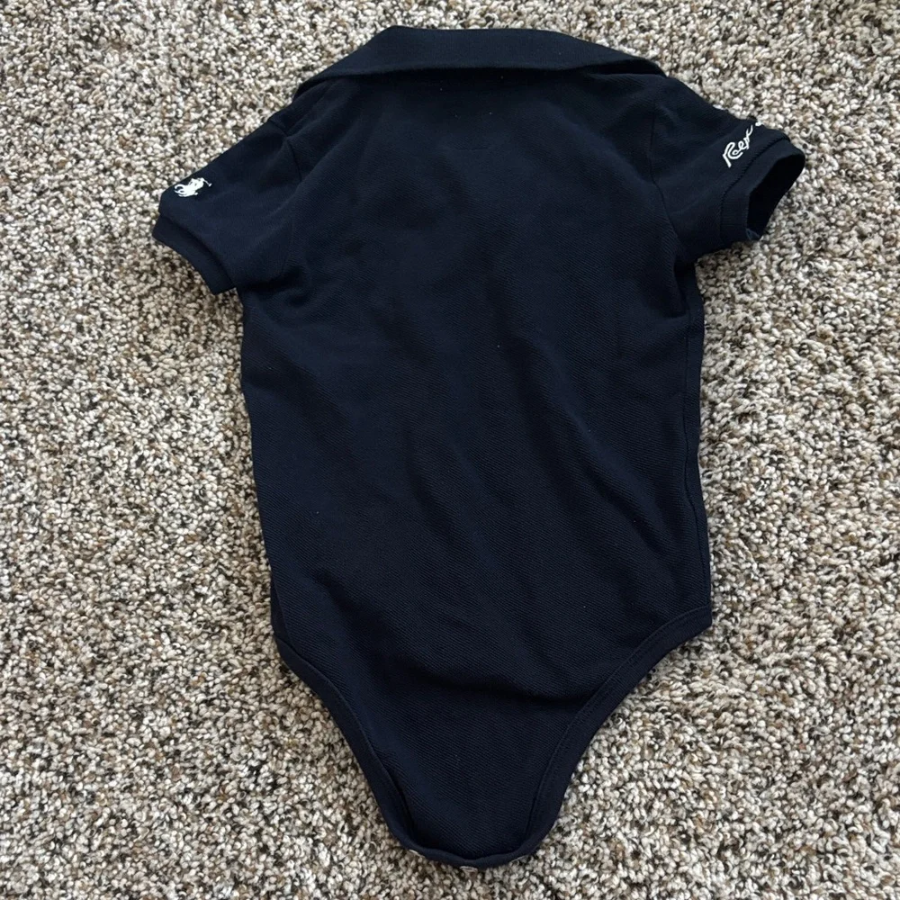 Ralph Lauren Navy Polo Baby Bodysuit with White NY Patch 9M